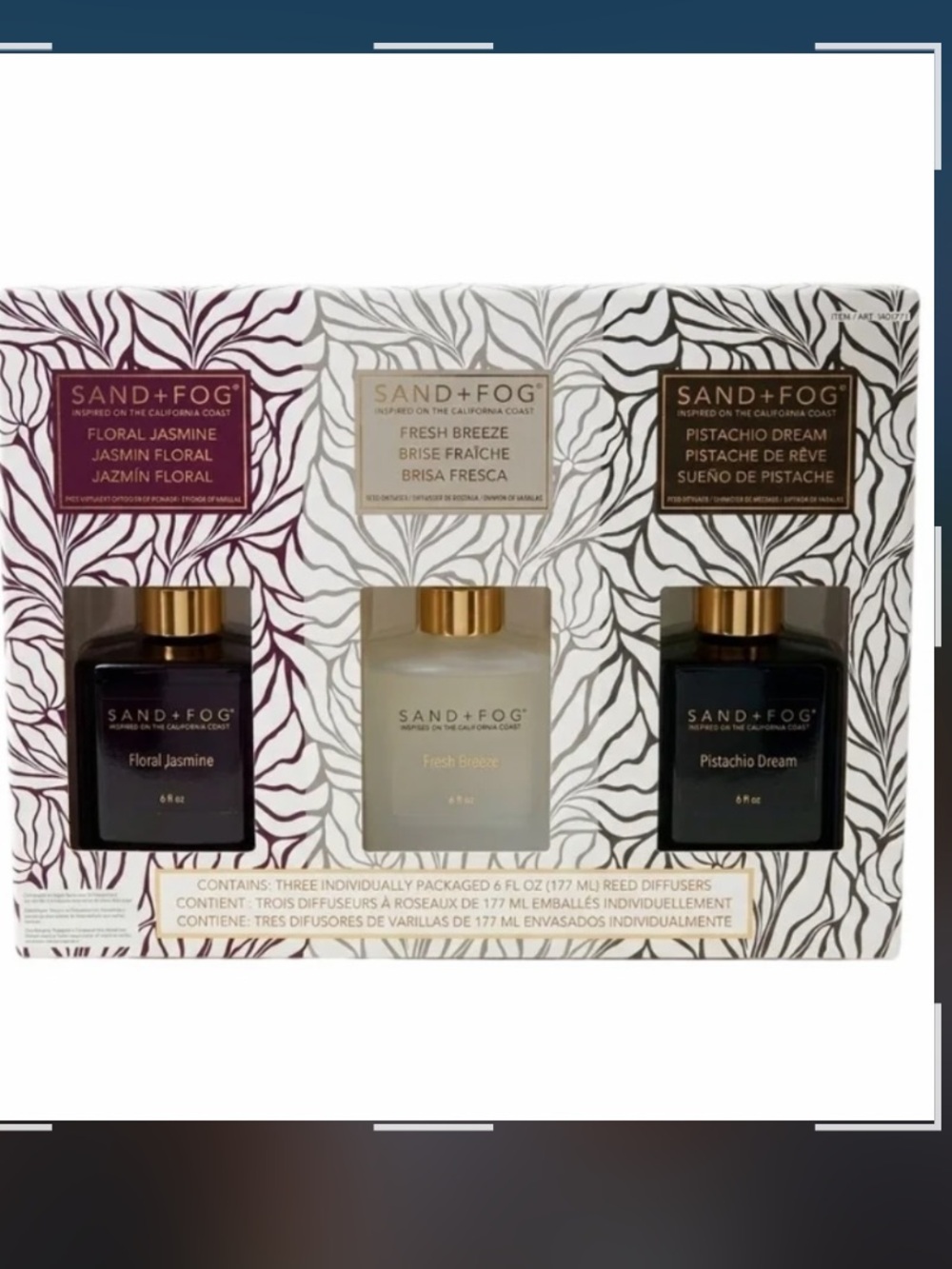 Set of 3 diffusers. Individually packed for great gifts by Sand + Fog -  NEW